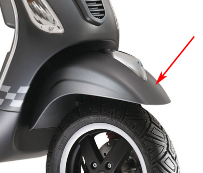 Voorspatbord Piaggio origineel grijs — geschikt voor Piaggio
