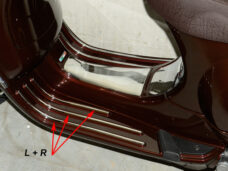 Sierstripset DMP treeplank exclusive line chroom 6-delig lxv — geschikt voor Vespa LX