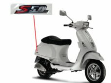 embleem Piaggio origineel woord [s50] rechtsachter smoke vespa S 673280