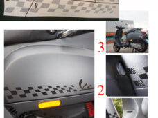 Stickerset finish vlag carbon 4pcs riva — geschikt voor Vespa LX