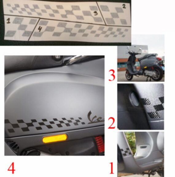 stickerset finish vlag carbon 4pcs riva