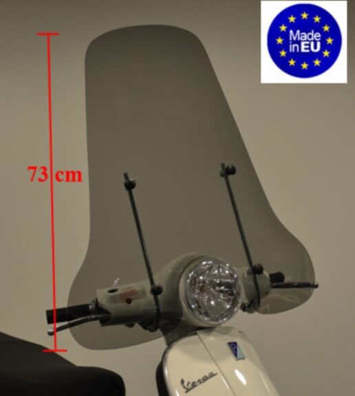 windscherm Regia met bevestigingsset hoog (made in EU) smoke vespa lx