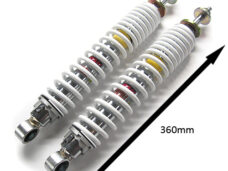 Schokbrekerset Malossi RS24 achter 345mm chroom/wit GTS alle mod.