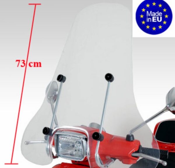 windscherm Regia met bevestigingsset hoog (made in EU) helder vespa S