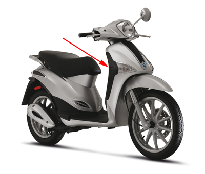 Stootrand Piaggio origineel rechtsvoor — geschikt voor Piaggio Liberty RST
