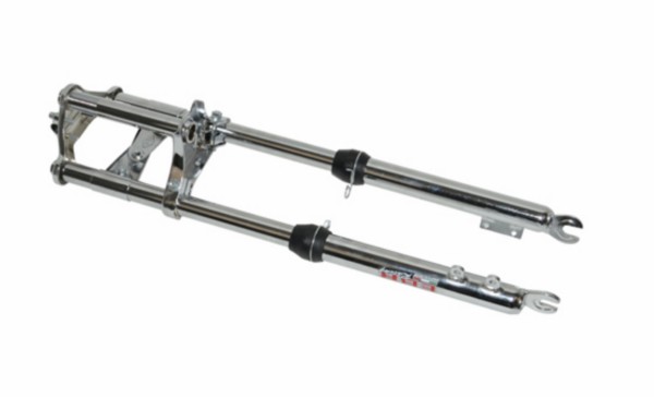 voorvork EBR lang breed compleet (voor schijfrem) chroom puch maxi