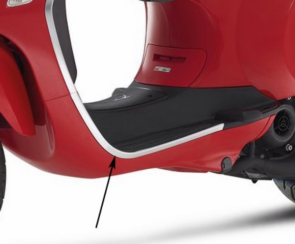 sierstrip Piaggio origineel treeplank links chroom primavera
