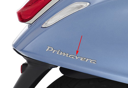 Sticker Piaggio origineel woord — geschikt voor Piaggio Primavera 15cm