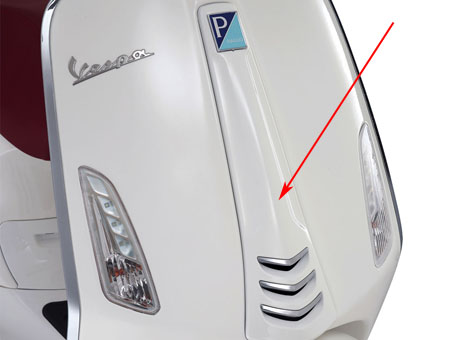 Voorscherm Piaggio origineel midden wit — geschikt voor Piaggio Fusion 544 Primavera