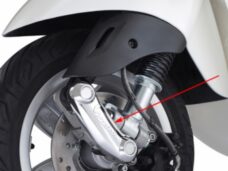 beschermkapje Piaggio origineel voorvork onder >2018 chroom gts