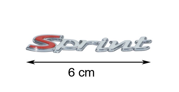 sticker Piaggio origineel woord [sprint] voorscherm chroom sprint 125 4t