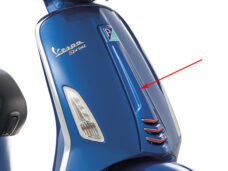 Voorscherm Piaggio origineel midden blauw — geschikt voor Piaggio Azzurro 261