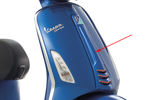 Voorscherm Piaggio origineel midden blauw — geschikt voor Piaggio Azzurro 261