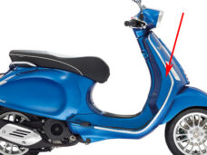 Beenschild Piaggio origineel blauw — geschikt voor Piaggio Azzurro 261