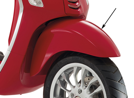 Voorspatbord Piaggio origineel rood — geschikt voor Piaggio Dragon 894 Sprint