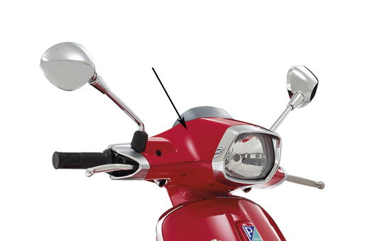 Stuurkap Piaggio origineel boven rood — geschikt voor Piaggio Dragon 894 Sprint