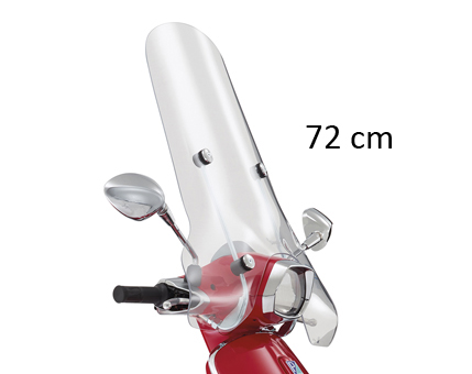 Windscherm Piaggio origineel met — geschikt voor Piaggio Bevestigingsset Hoog 72cm Helder Sprint