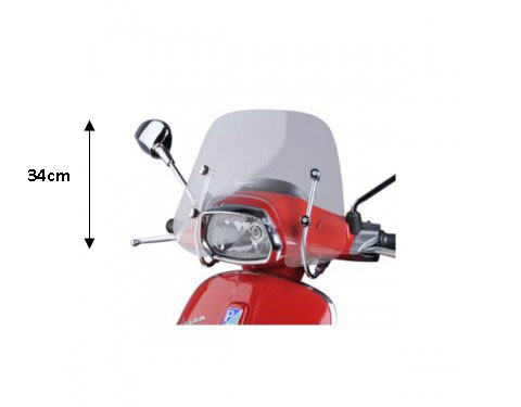 Windscherm Piaggio origineel met — geschikt voor Piaggio Bevestigingsset Laag 34cm Smoke Sprint