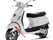Voorspatbord wit fusion 544 — geschikt voor Vespa LX FL