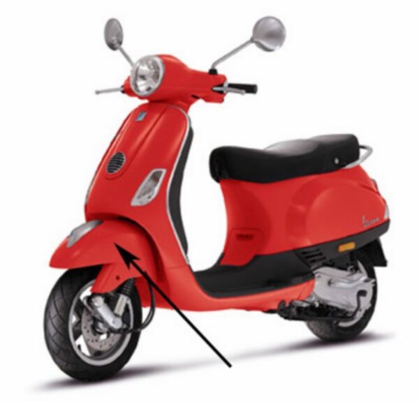 voorspatbord rood dragon 894 vespa lx fl