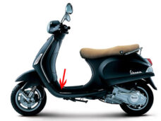 Treeplank zwart grafite — geschikt voor Vespa LX