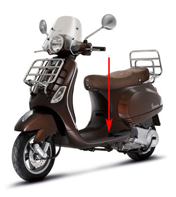 Treeplank bruin marrone — geschikt voor Vespa LX