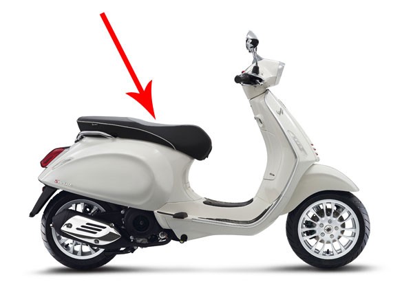 buddyseat Piaggio origineel compleet euro-2 2014-2017 zwart primavera