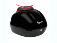 topkoffer Piaggio origineel zwart lucido 94 sprint 1b0000160090
