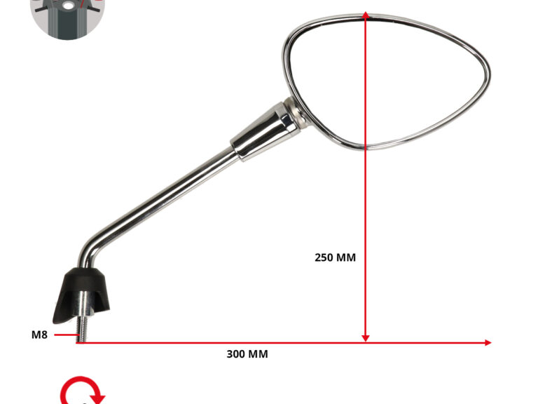 Spiegel Piaggio Origineel Rechts Chroom Sprint Cm262002