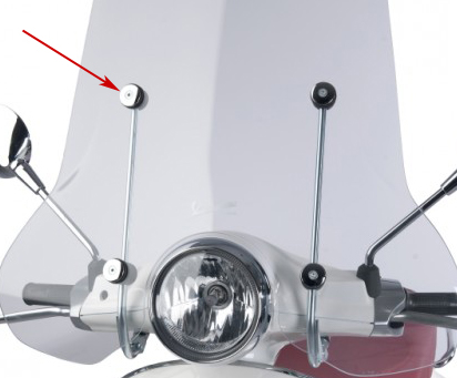 Windscherm Regia ring — geschikt voor Piaggio 32mm