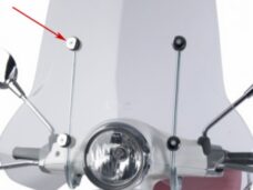 windscherm Regia ring (made in EU) Piaggio 32mm chroom
