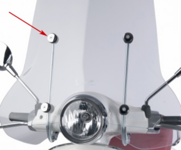 windscherm Regia ring (made in EU) Piaggio 32mm chroom