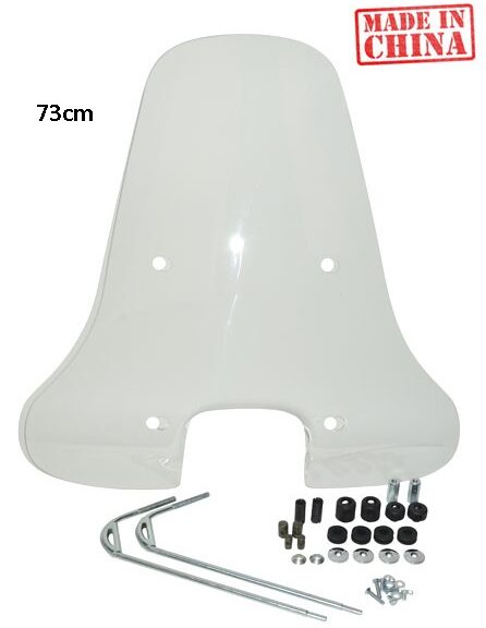 windscherm DMP met bevestigingsset hoog 73cm helder vespa S