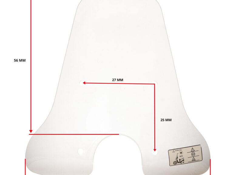 Windscherm Dmp Met Bevestigingsset Hoog 73cm Helder Vespa Lx