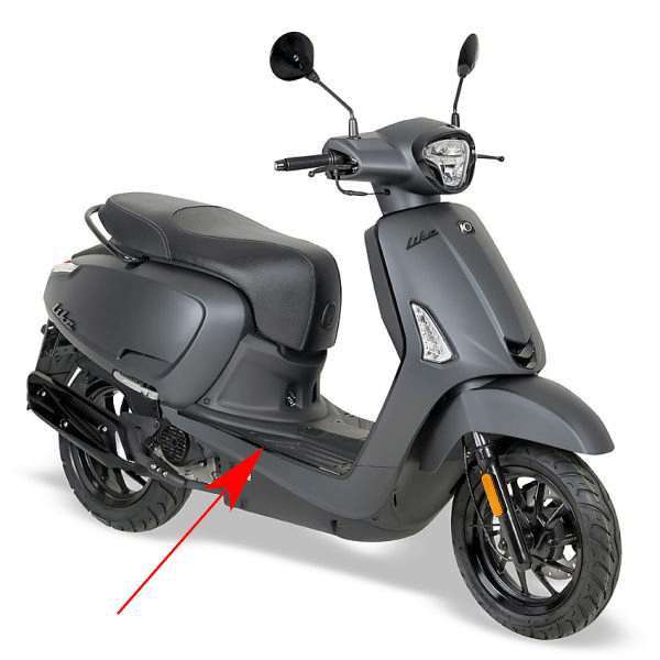 Kymco New Like Originele Sierstrip Treeplank Rechts Zwart Glans - Afbeelding 2