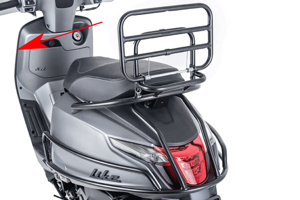 Kymco New Like Originele Sierstrip Beenschild Links Zwart Glans - Afbeelding 2