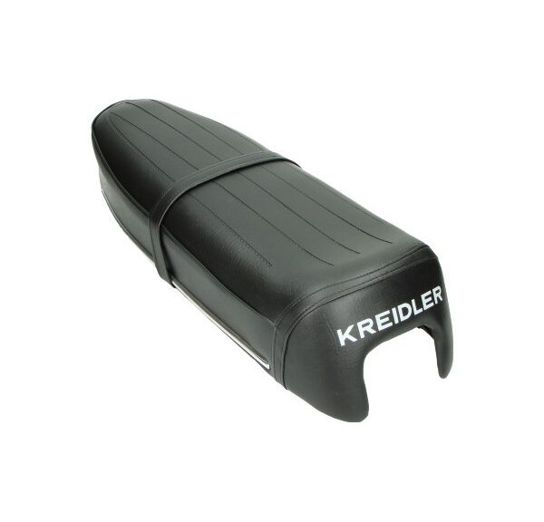 buddyseat model 1973 + woord open lengte strepen (made in EU) zwart kreidler 27.94.95