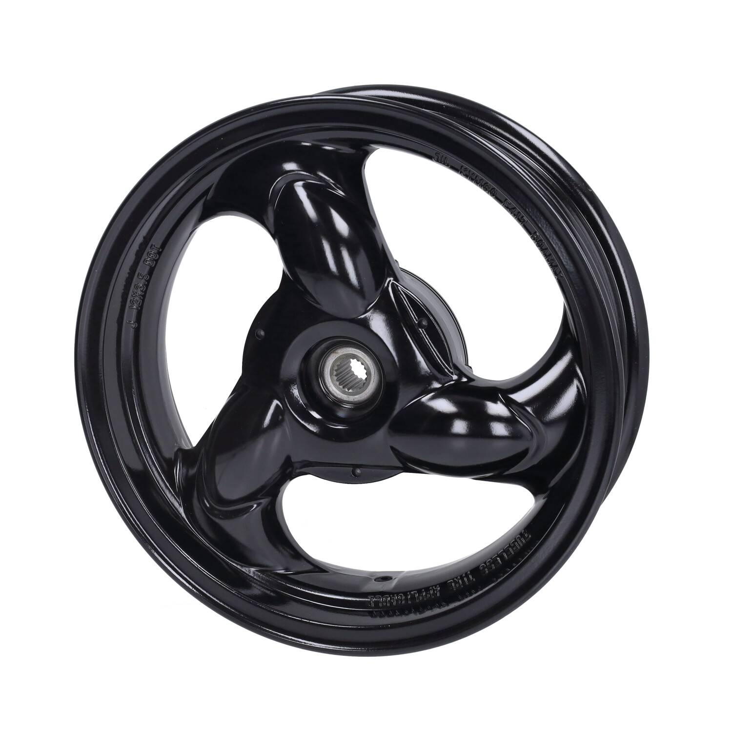Kymco Agility origineel achterwiel 12 inch zwart glans OEM