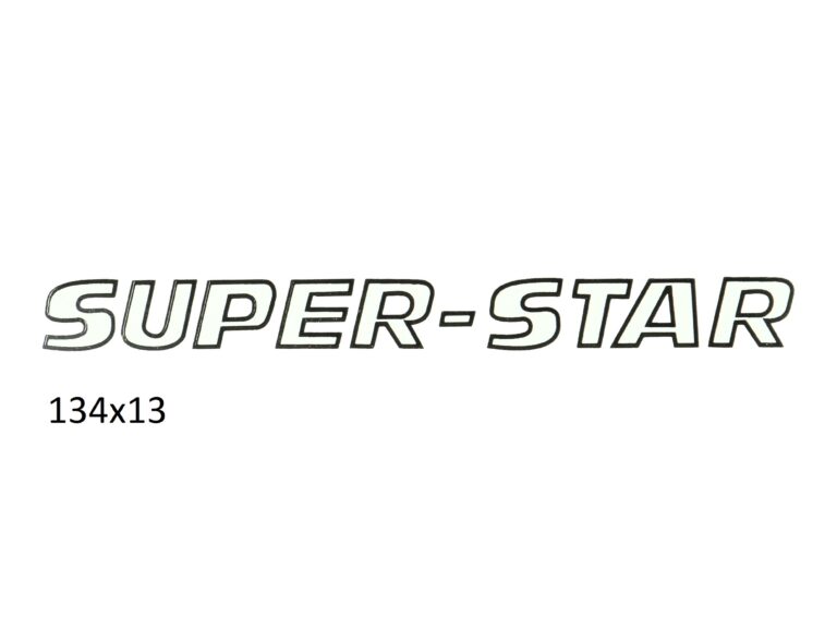 Sticker (super-star) wit/zwart — geschikt voor Kreidler
