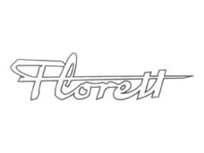 Sticker wit/zwart florett