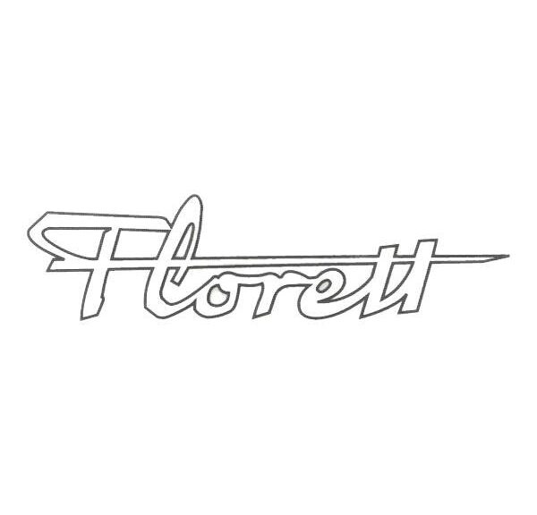 sticker wit/zwart florett