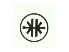 Sticker rond logo zwart/wit — geschikt voor Kreidler