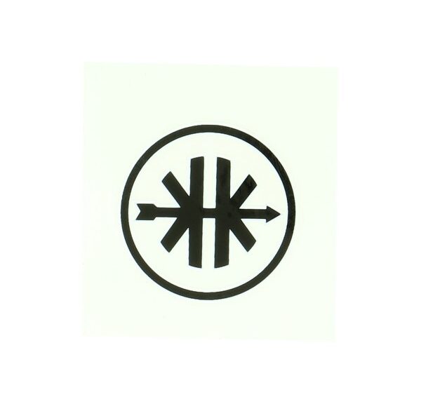 sticker rond logo zwart/wit kreidler