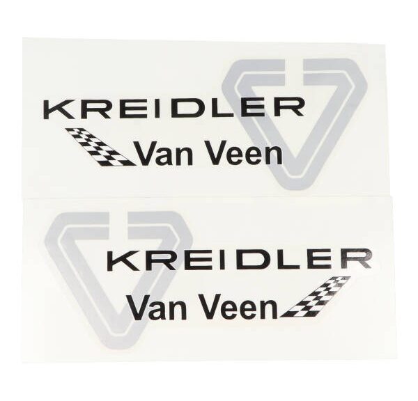 sticker Kreidler Van Veen zwart/grijs