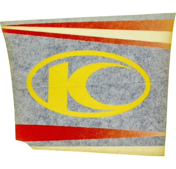 sticker Kymco origineel beenschild links oranje/zwart agility 7003228o