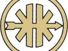 Pyöreä logotarra 3.5 cm musta/kultainen — sopii Kreidlerille