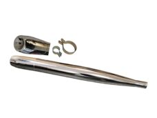 uitlaat jamarcol + knik model Bos mustang 28mm chroom kreidler