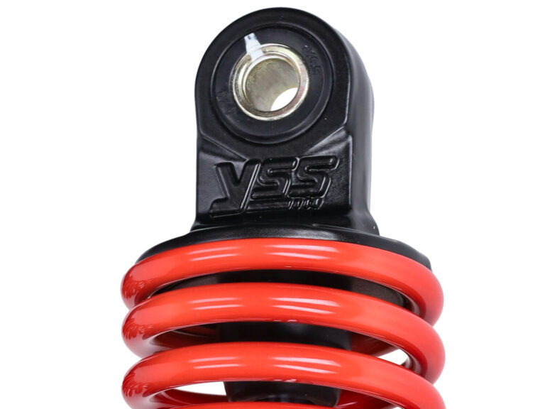 Schokbrekerset Yss 360mm Chroom/rood Simson, Kreidler Rd220-360p-03-15p