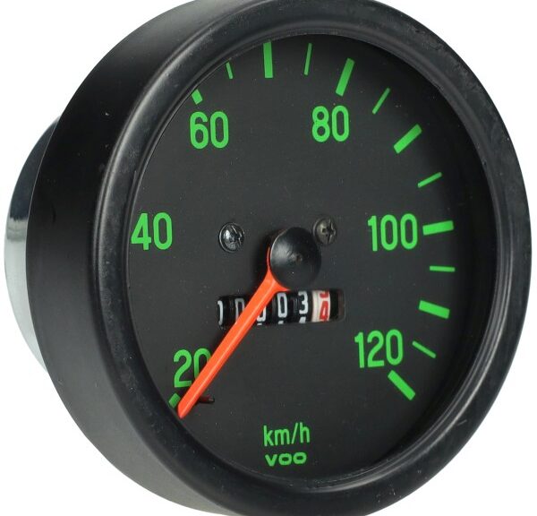km tellerklok 120km/u zwart/groen kreidler
