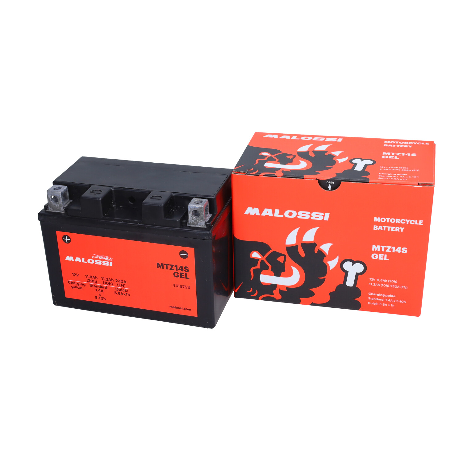 Malossi MTZ14S YTZ14S GEL accu voor Kymco AK 550 en Honda X-ADV 750